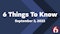 6 things to know for Wednesday, Sept. 3, 2025
