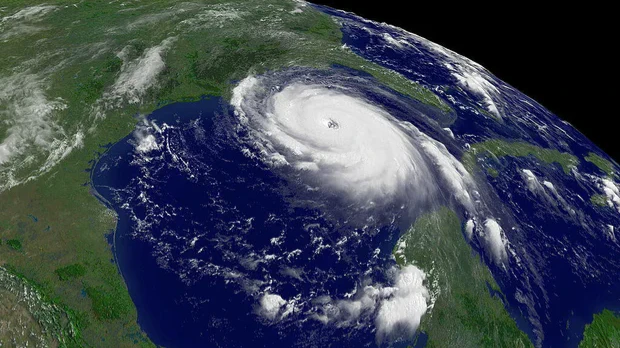 Hurricane Katrina satellite image