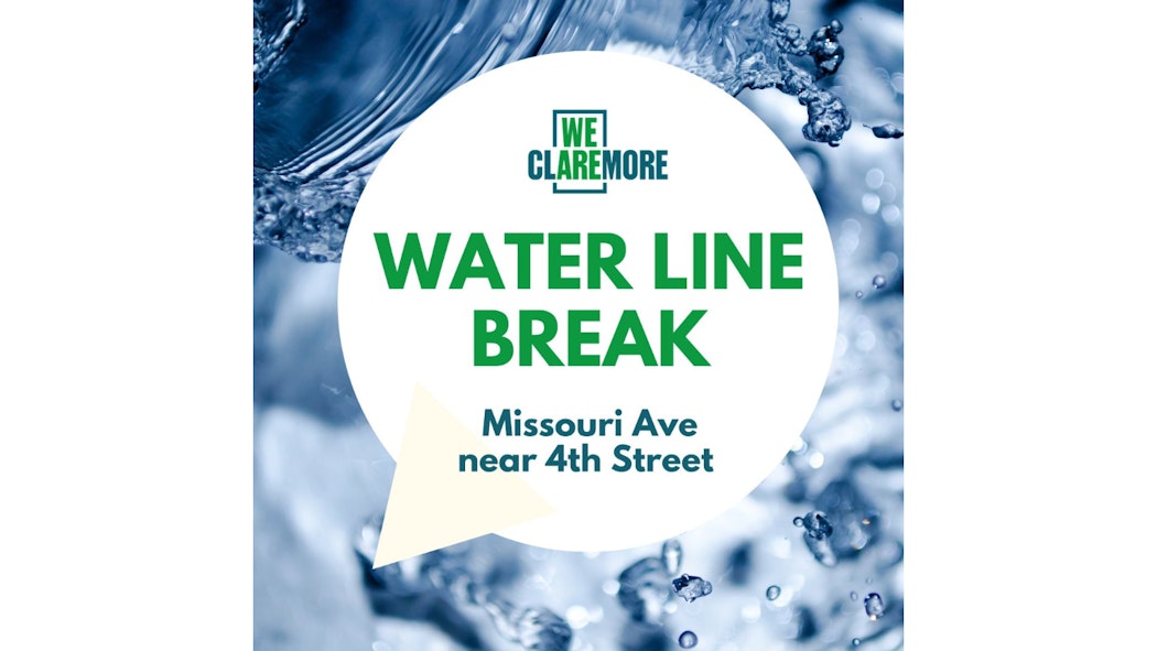 Claremore Water Line Break