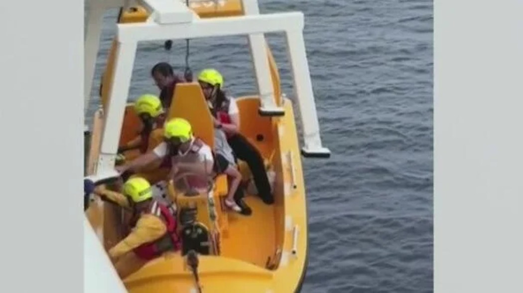 Dad jumps in to save daughter who fell overboard from Disney c