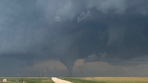 Tornado near Oklahoma, New Mexico, and Colorado Boarder