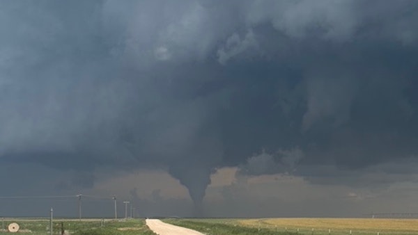 Tornado near Oklahoma, New Mexico, and Colorado Boarder