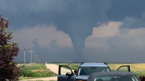 Tornado near Oklahoma, New Mexico, and Colorado Boarder
