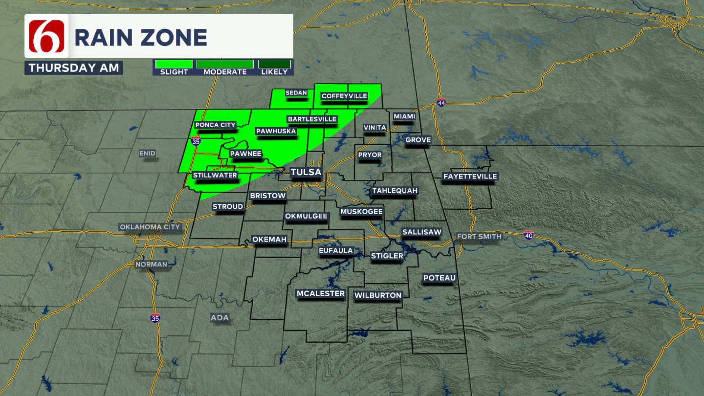Thursday Morning Rain Zone