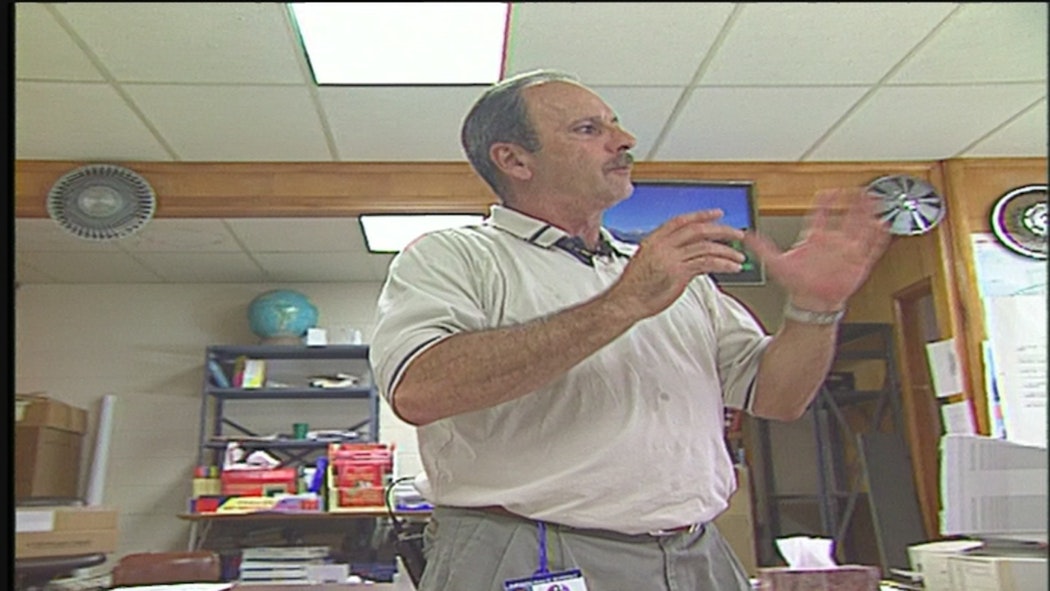 K. Shibley teaches students in Sapulpa Sept. 11 2001