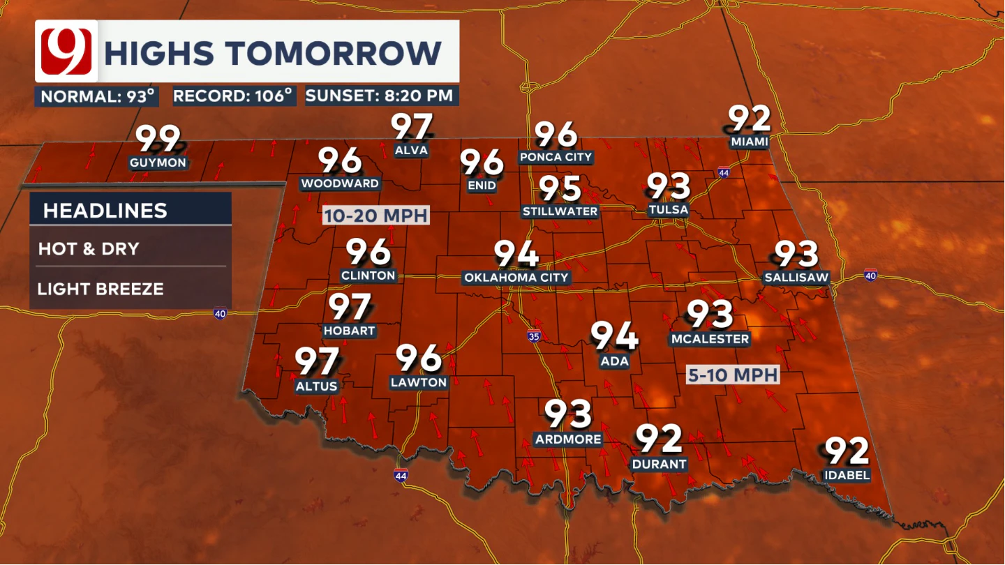 Highs Tomorrow