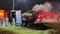 Norman firefighters battle I-35 semi-truck fire