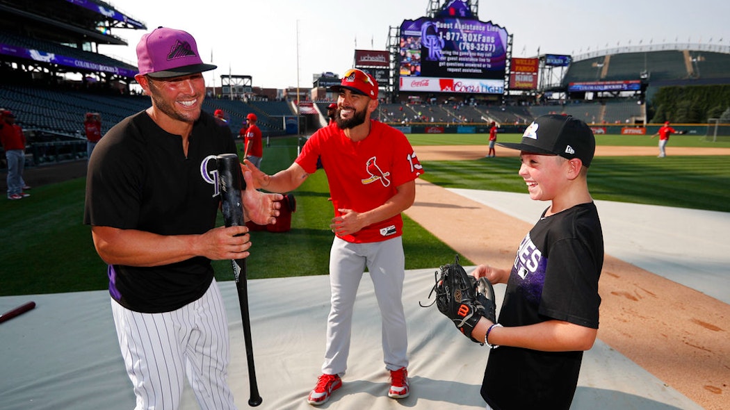 Matt Holliday and Ethan Holliday 2018