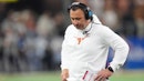 Watch:  Texas coach Steve Sarkisian takes stage to wrong fight song