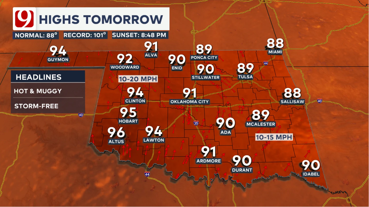 Highs Tomorrow