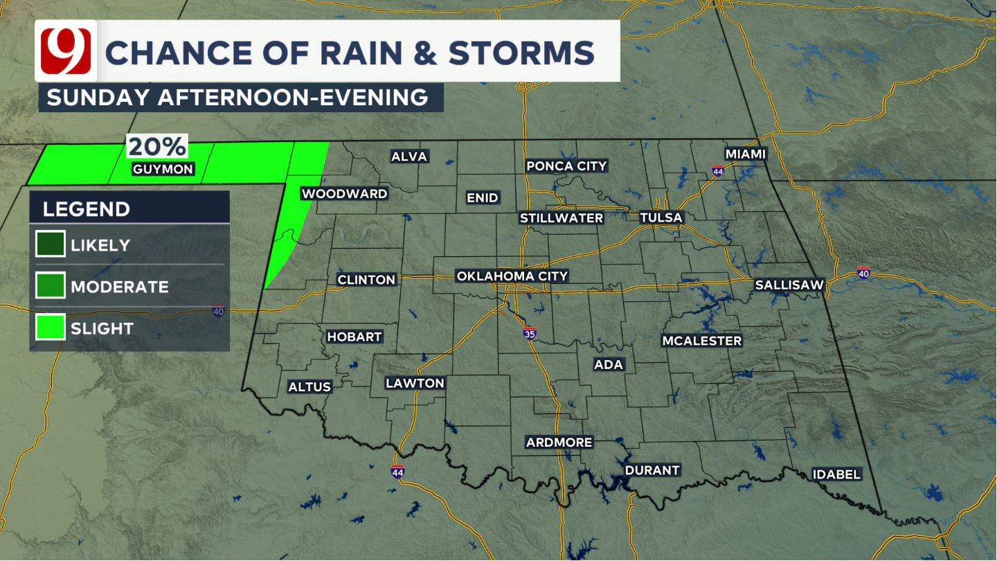 Sunday Afternoon-Evening Rain Zone