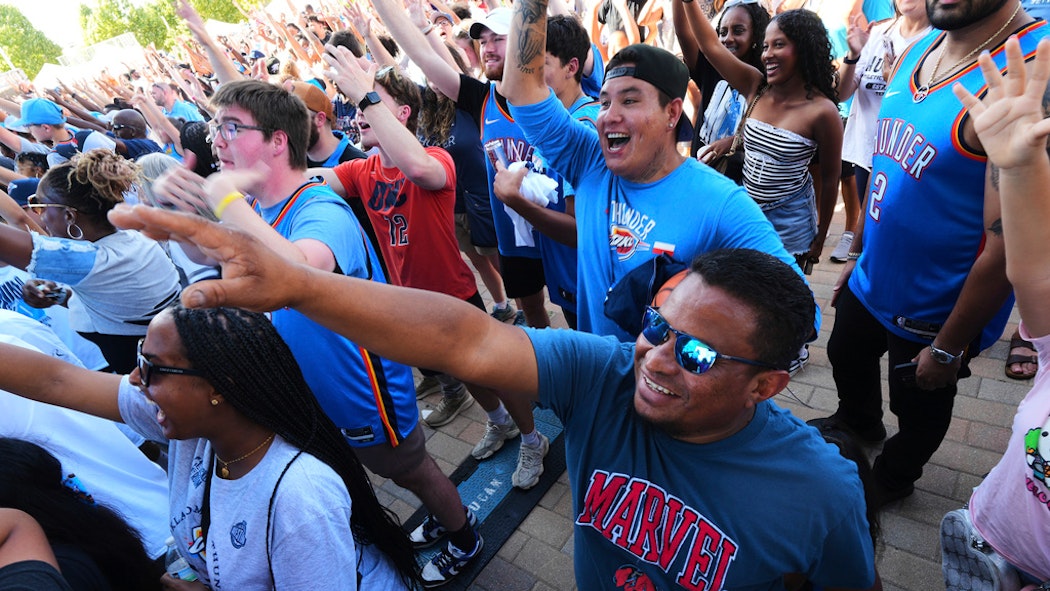 Thunder fans Game 7 NBA FInals Thunder Champions