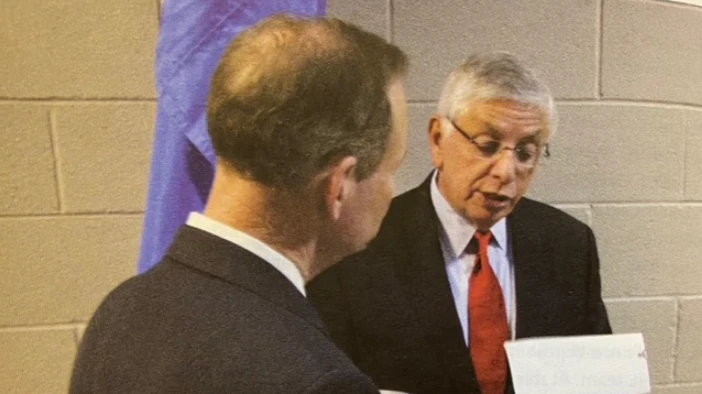 Mick Cornett and former NBA Commissioner David Stern