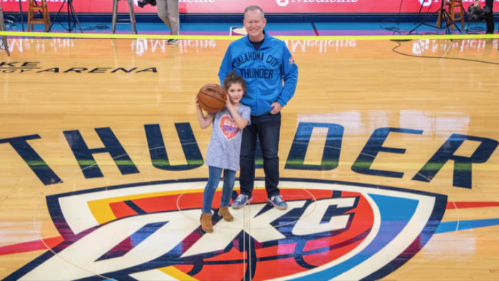 Mick Cornett at the Thunder arena