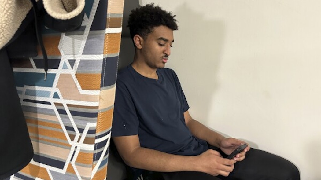 Teen on phone
