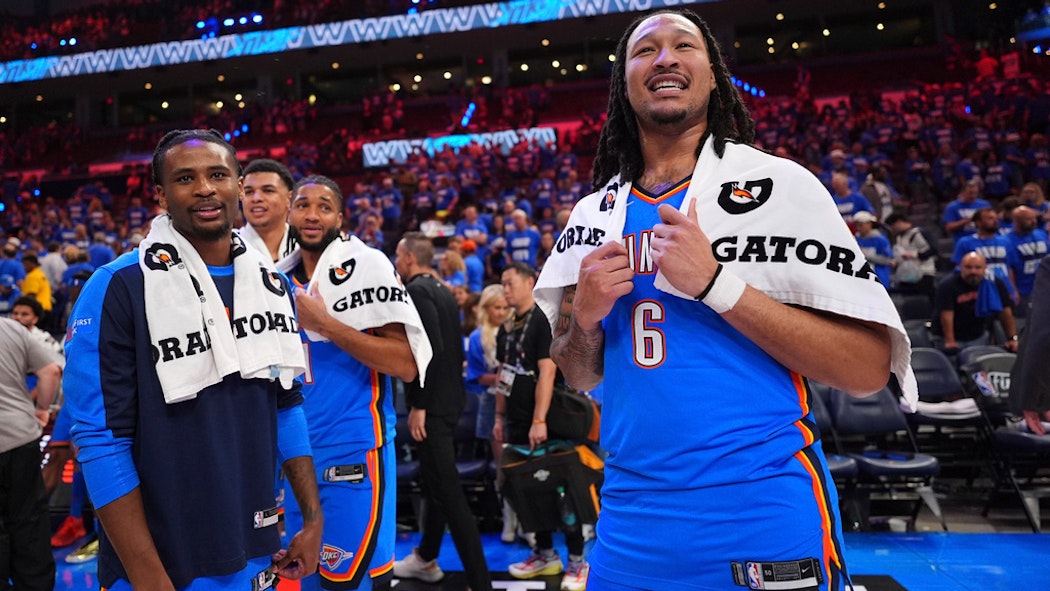 Jaylin Williams after Thunder win Game 2 NBA Finals