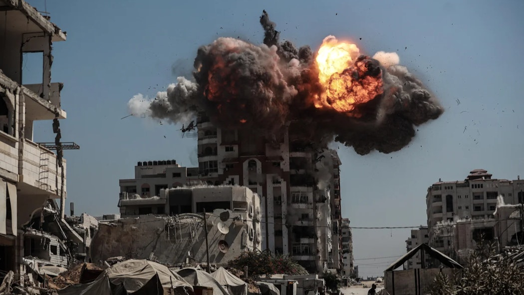 Israeli airstrike in Gaza City, Gaza.
