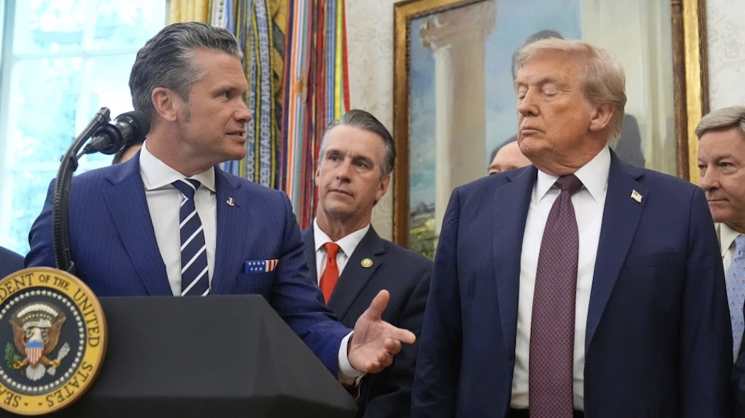 Defense Secretary Pete Hegseth, President Donald Trump 